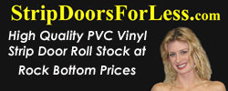 Strip doors - strip curtains - pvc - roll stock - clear - transparent - flexible - plastic - vinyl - welding - frame - quad - triple